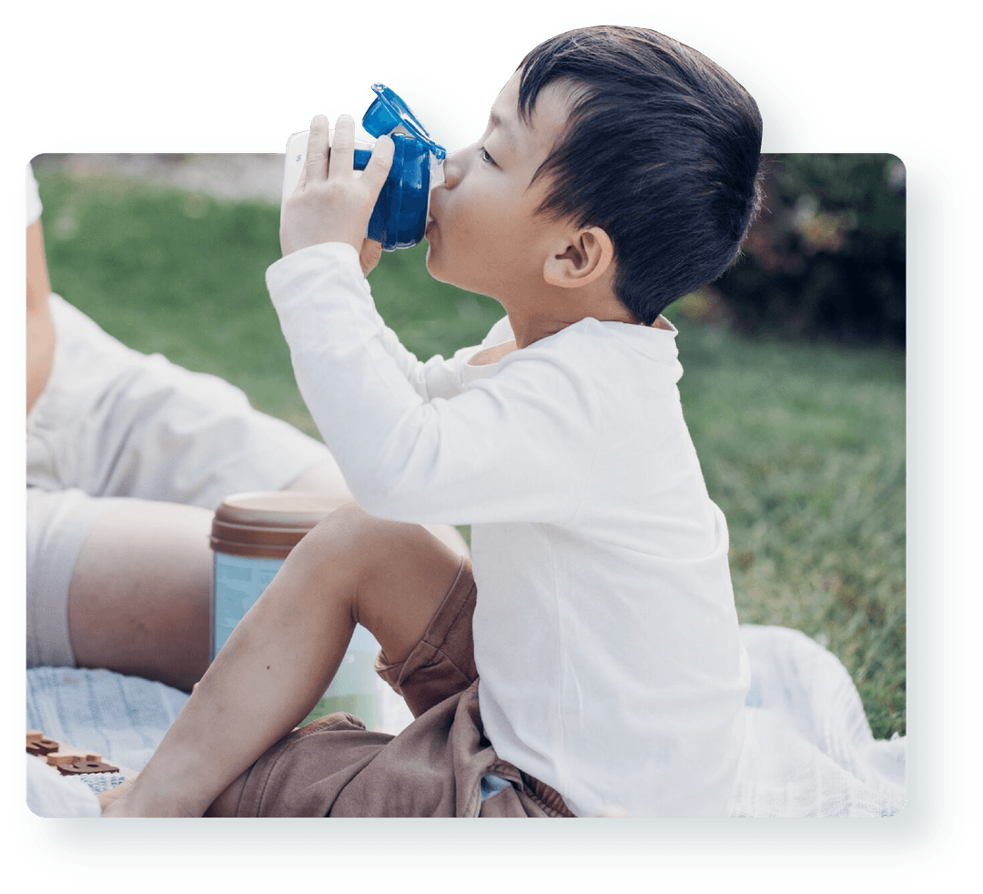 Child drinking milk